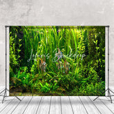 Lofaris Cute Angelfish Green Seaweeds Summer Photo Backdrop